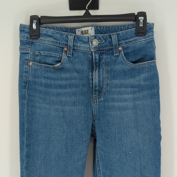 Paige Colette Crop Flare Leg Denim Jeans Blue 25 hipster y2k casual basic - Picture 3 of 10